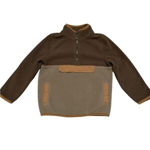 Old Navy Brown Two-Tone Fleece Half-Zip Pullover Boys Size 5T NWOT